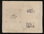 Miniature Drawings for Craftspeople, Katsushika Hokusai (Japanese, Tokyo (Edo) 1760–1849 Tokyo (Edo)), Two albums pasted with 548 drawings; ink and color on paper, Japan