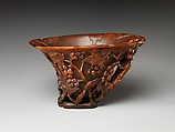 Cup with grapes, Rhinoceros horn, China