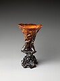 Cup in the shape of a magnolia blossom, Rhinoceros horn, China