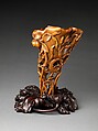 Cup in the shape of a magnolia blossom, Rhinoceros horn, China