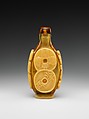 Snuff bottle with design of coins, Glass, China