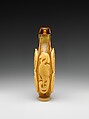 Snuff bottle with design of coins, Glass, China