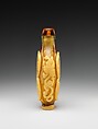 Snuff bottle with design of coins, Glass, China