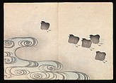 Kōrin Picture Album (Kōrin gafu) 光琳画譜, Nakamura Hōchū 中村芳中 (Japanese, died 1819), Woodblock printed book in two volumes (orihon, accordion-style); ink and color on paper, Japan