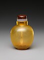 Snuff Bottle, Glass with aventurine stopper, China