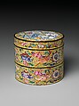Covered Box, Painted enamel on copper, China