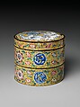 Covered Box, Painted enamel on copper, China