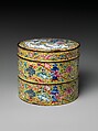 Covered Box, Painted enamel on copper, China