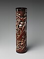 Incense holder with scholars in a landscape, Zhu Sansong (active ca. 1573–1619), Bamboo, China