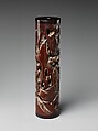 Incense holder with scholars in a landscape, Zhu Sansong (active ca. 1573–1619), Bamboo, China
