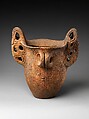 Deep Vessel with Handles, Earthenware with carved and incised decoration, Japan