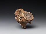 Head of a Figure (Dogū), Earthenware with incised and cord-marked designs, Japan