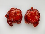 Box in the shape of a “Buddha’s hand” citron, Amber, China