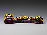 Scepter (ruyi) with gourds and vines, Ivory with pigment, China