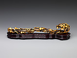 Scepter (ruyi) with gourds and vines, Ivory with pigment, China