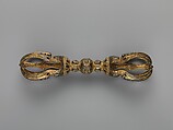Vajra with Angry Heads and Makara Prongs, Gilt bronze, China