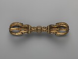 Vajra with Angry Heads and Makara Prongs, Gilt bronze, China
