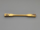 Lacquer Hairpin with Geese, Lacquered wood with gold, silver hiramaki-e on gold ground, Japan