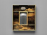 Writing Box (Suzuribako) with Screen, Robe Rack, and Shell-Matching Game Set, Lacquered wood with gold, silver takamaki-e, hiramaki-e, togidashimaki-e, red lacquer on black ground, Japan