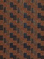 Obi with Geometric Patterns, Uncut velvet, twill-weave silk, Japan