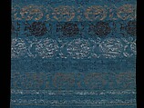 Obi with Floral Roundels and Dragons, Plain compound twill, Japan