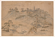 Panel with Landscape, Silk and metallic thread tapestry (kesi) with ink and color, China