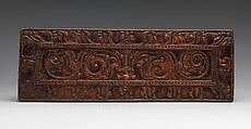 Interior of a Manuscript Cover: Manjuvajra Embracing His Consort, with Attendant Lamas, Distemper on wood, Tibet