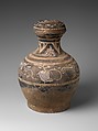 Covered Jar (Hu), Earthenware with painted decoration, China