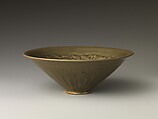 Bowl with Two Boys among Foliage, Stoneware with mold-impressed decoration under celadon glaze (Yaozhou ware), China