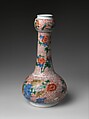 Vase decorated with peonies and chrysanthemums, Porcelain painted in underglaze cobalt blue and overglaze polychrome enamels (Jingdezhen ware), China