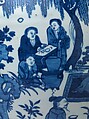 Vase with Poet Zhou Dunyi, Porcelain painted with cobalt blue under transparent glaze (Jingdezhen ware), China