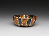 Bowl, Earthenware with molded decoration and three color (sancai) glaze*, China