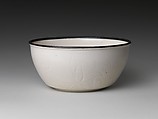 Basin with Lotus Decoration, Porcelain with carved and incised decoration under ivory glaze (Ding ware), China