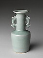 Vase with Dragonfish Handles, Porcelain with relief decoration under celadon glaze (Longquan ware), China