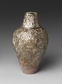 Covered bottle with cloud scrolls, Silver with incised designs, China