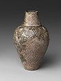 Covered bottle with cloud scrolls, Silver with incised designs, China