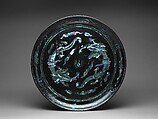 Tray with Pair of Dragons, Black lacquer inlaid with mother-of-pearl, Japan (Ryūkyū Islands)