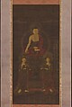 Shakyamuni triad, Unidentified artist, Hanging scroll; color and gold on silk, Korea