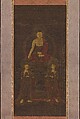 Shakyamuni triad, Unidentified artist, Hanging scroll; color and gold on silk, Korea