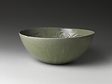 Bowl with dragons amid waves, Stoneware with carved and incised decoration under celadon glaze (Yue ware), China