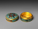 Small box, Cloisonné with gilt interior, China