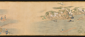 Scenes of the Four Seasons in Kyoto, Genki (Komai Ki) (Japanese, 1747–1797), Handscroll; ink and color on silk, Japan