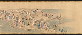 Scenes of the Four Seasons in Kyoto, Genki (Komai Ki) (Japanese, 1747–1797), Handscroll; ink and color on silk, Japan