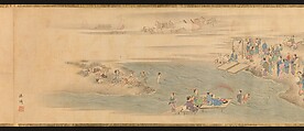 Scenes of the Four Seasons in Kyoto, Genki (Komai Ki) (Japanese, 1747–1797), Handscroll; ink and color on silk, Japan