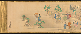Scenes of the Four Seasons in Kyoto, Genki (Komai Ki) (Japanese, 1747–1797), Handscroll; ink and color on silk, Japan
