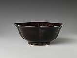 Pair of plum-blossom-shaped cups, Black lacquer, China