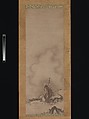 Fenggan, Hanshan, and Shide, Reisai (Japanese, active ca. 1430–50), Pair of hanging scrolls; ink and color on paper, Japan