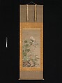 Birds and Flowers of Summer and Autumn, Shikibu Terutada (Japanese, active mid–16th century), Pair of hanging scrolls; ink and color on paper, Japan