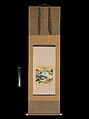 “A Lovely Garland” (Tamakazura), from The Tale of Genji, Painting by circle of Tosa Mitsuyoshi 土佐光吉 (Japanese, 1539–1613), Album leaves mounted as a pair of hanging scrolls; ink, gold, silver, and color on paper, Japan