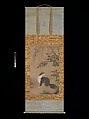 Musk Cat, Uto Gyoshi (Japanese, active second half of 16th century), Hanging scroll; ink and color on paper, Japan